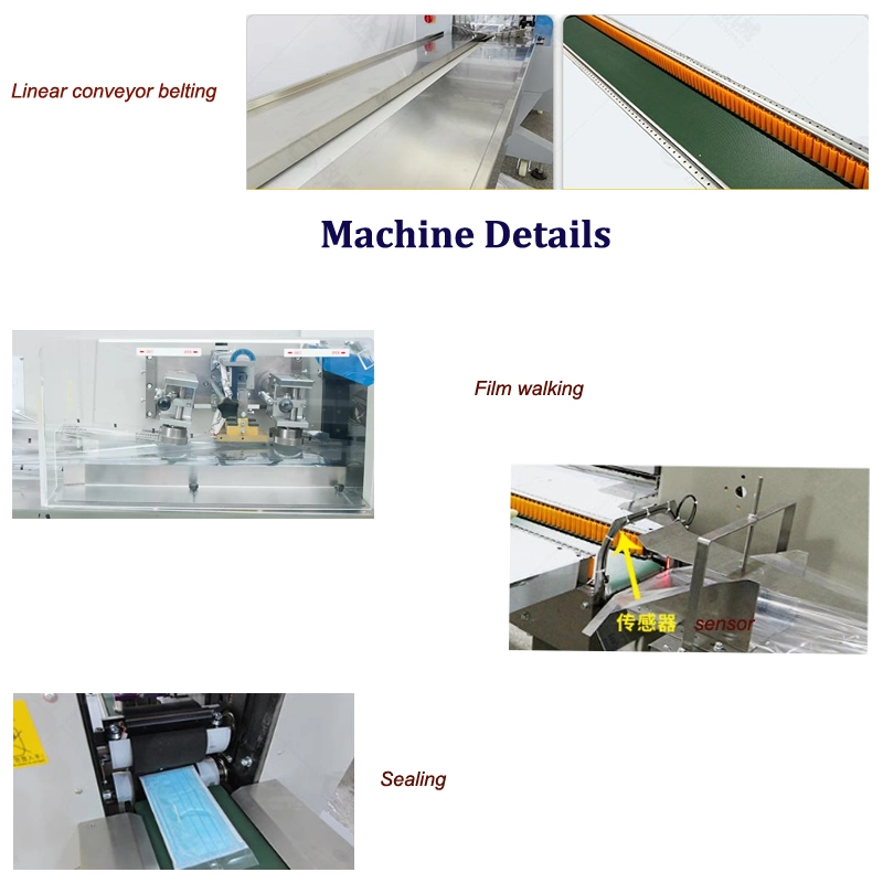 Horizontal Flow Wrapper for Gummies, Candy, Bakery, Cookies, Fruit Food Wrapping Packing Machine OPP CPP Film Choice