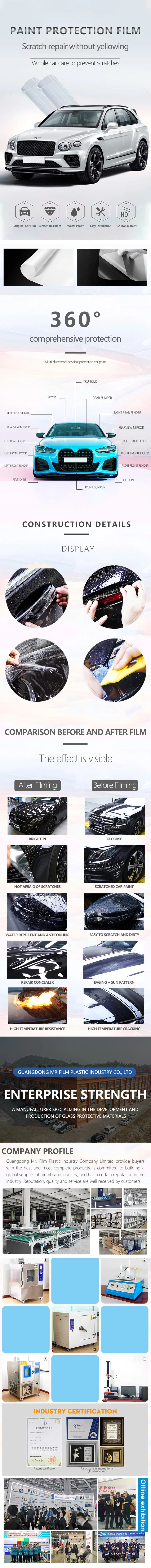 Clear TPU Stealth Car Film Glass Film Car Crystal Film for Car Surfaces