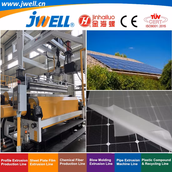 Jwell Plastic Hollow Plate EVA Poe Solar Packing Optic Sheet Manufacturer and Board/Film/Pipe/Profile/Recycling Extrusion Making Machine Supplier