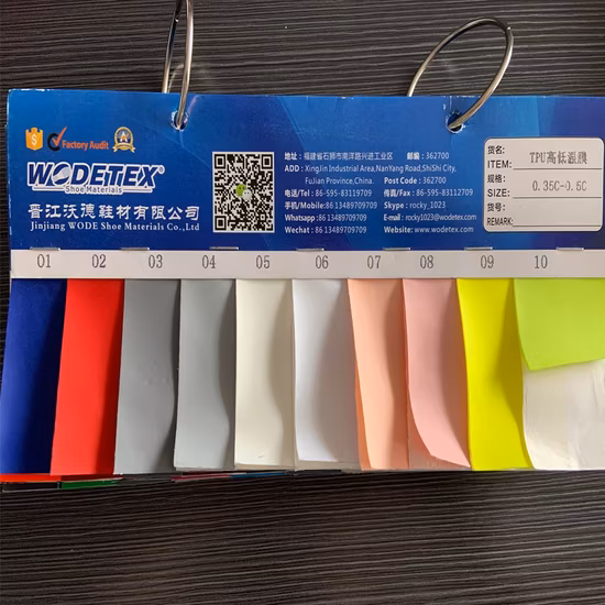 High and Low Temperature Film and TPU Film for Shoe Upper